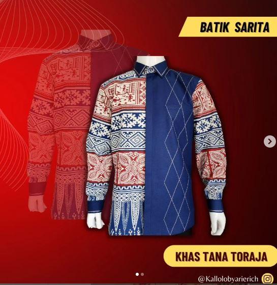 Camisa Sarita Batik Típica de Tana Toraja