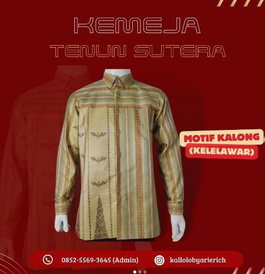 Camisa tejida en seda con motivo Kalong