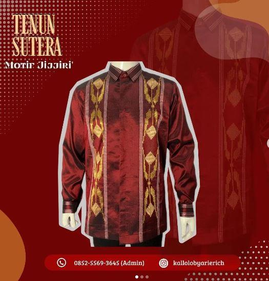 Camisas Tenun sutera Motif Jijjiri