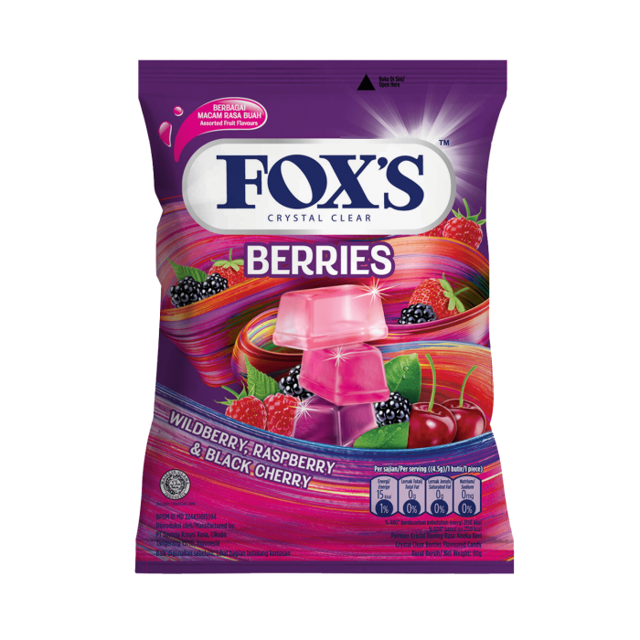 FOX'S Candy -  Berries 125g & 90g