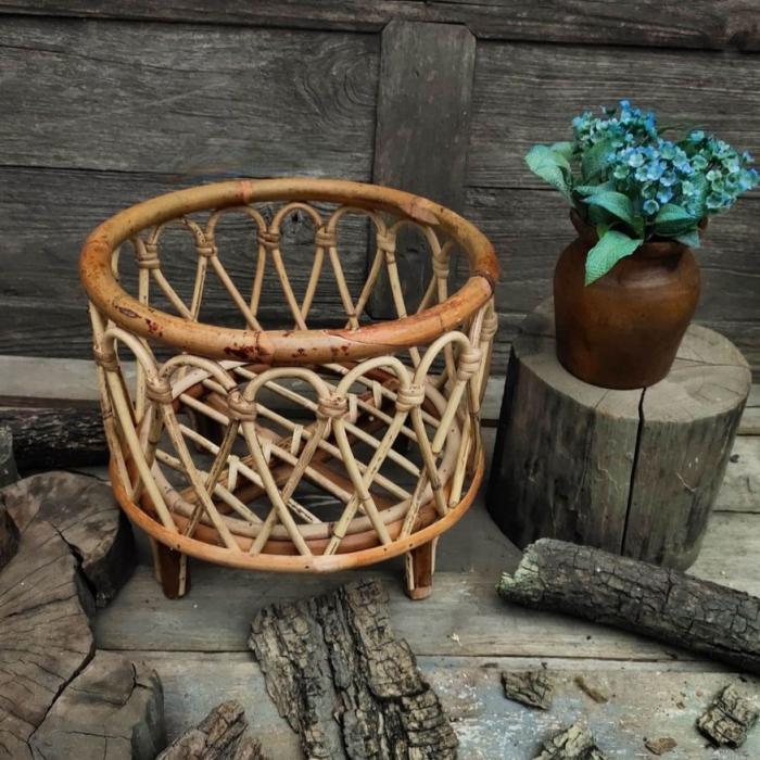 CIRCLE RATTAN BASKET