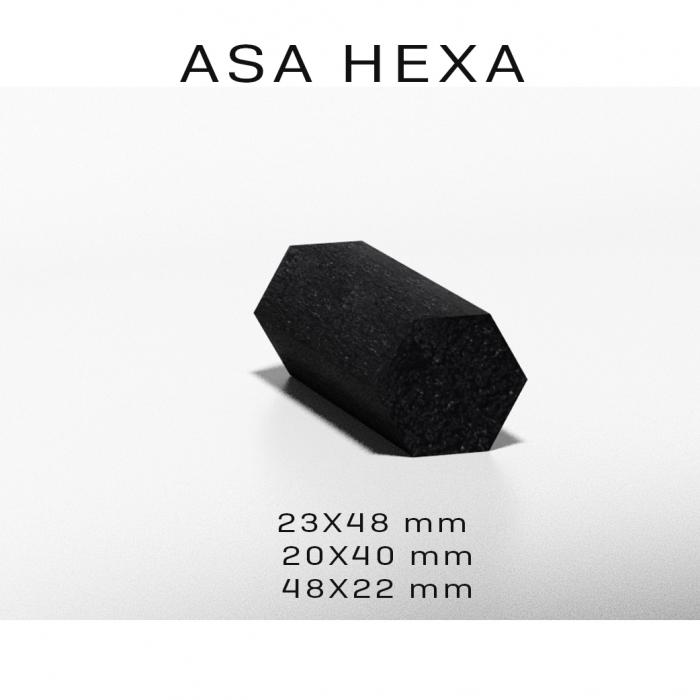 BRIQUETTE  Charcoal ASA Hexa