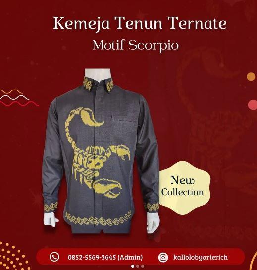 Camisas Tenun Ternate Motif scorpio